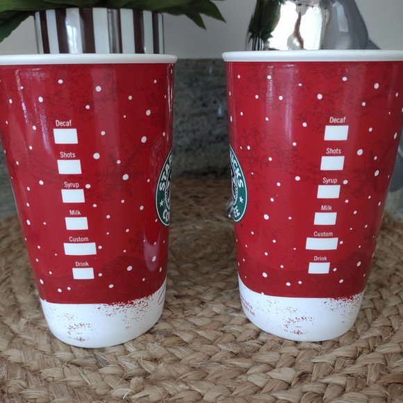 Collectible Starbucks Holiday Coffee Mugs Set - Picture 4 of 8